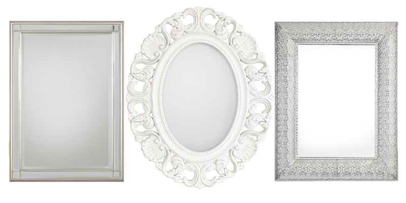 three wall mirrors